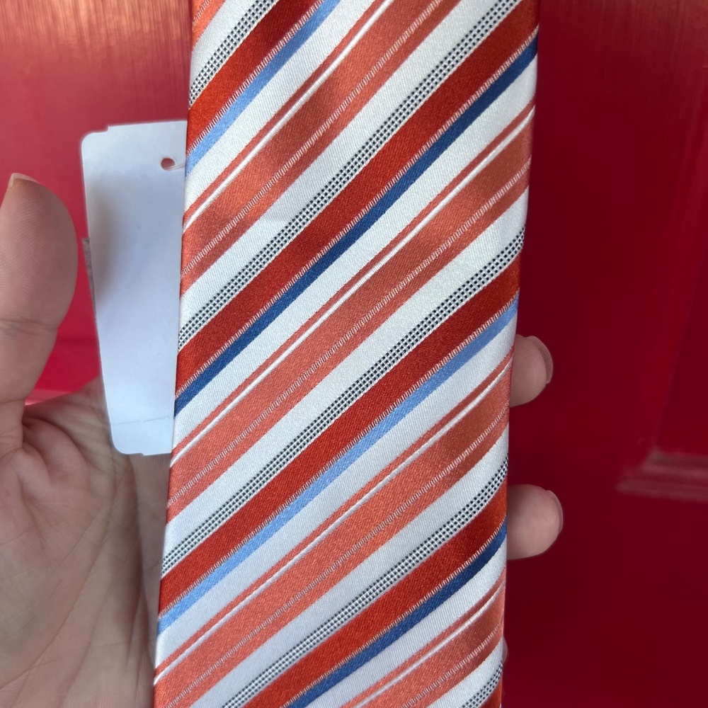 Geoffrey Beene NWT Men's Ties Red White Blue